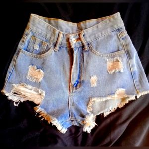 Women's Unbranded Size Extra small and XL Ripped Super Short Shorts